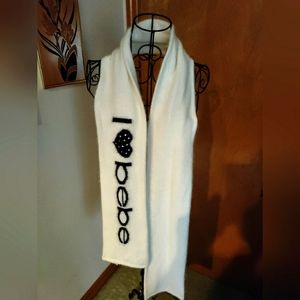 Angora white babe scarf